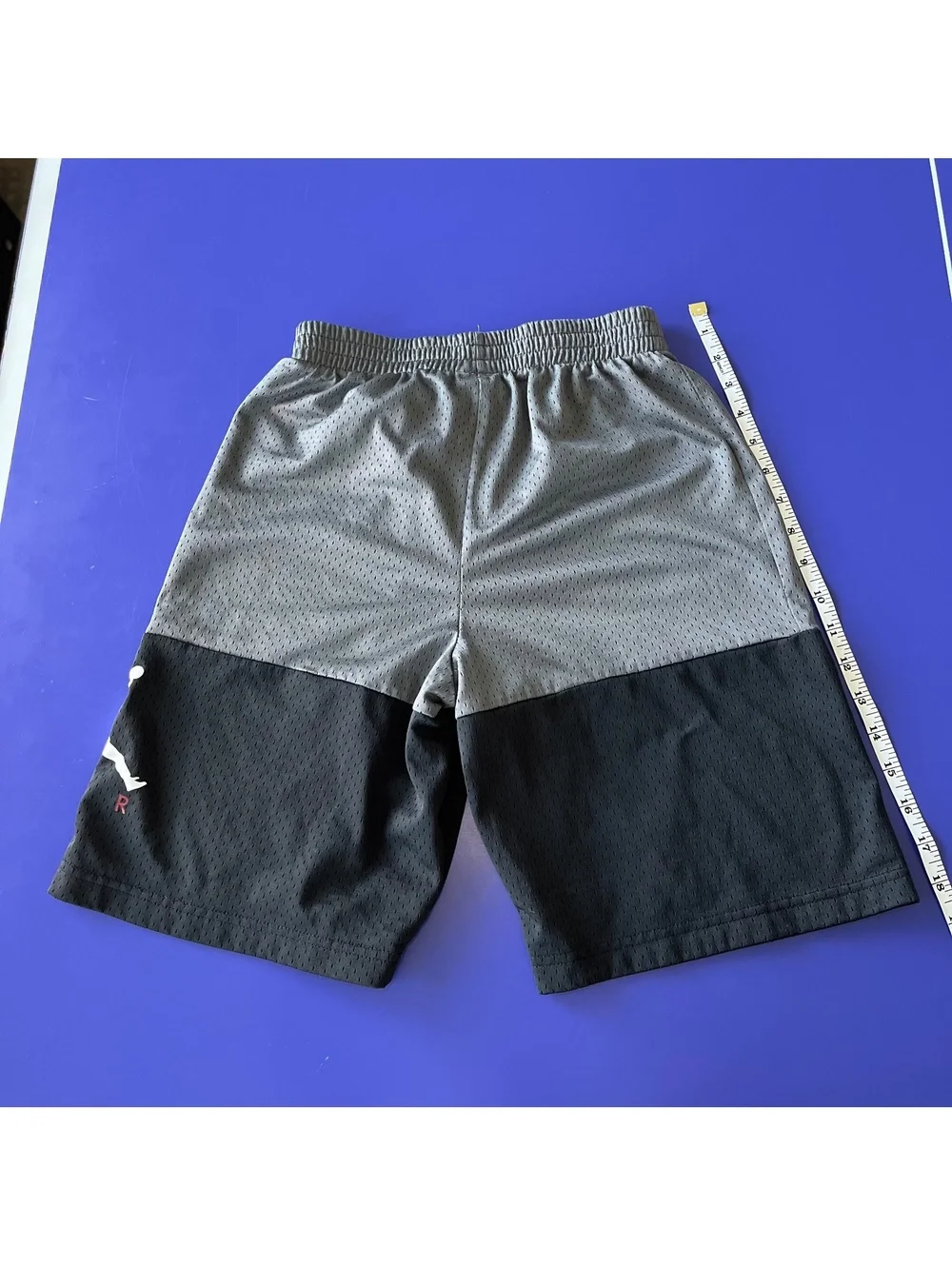 Jordan Kids' Air Mesh Basketball Shorts Gray and Black Size L 12-13 Years